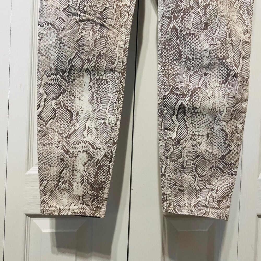 White House Black Market-Women's Snake Skin Print-High Rise Ankle Pants-Stretch - Picture 6 of 16